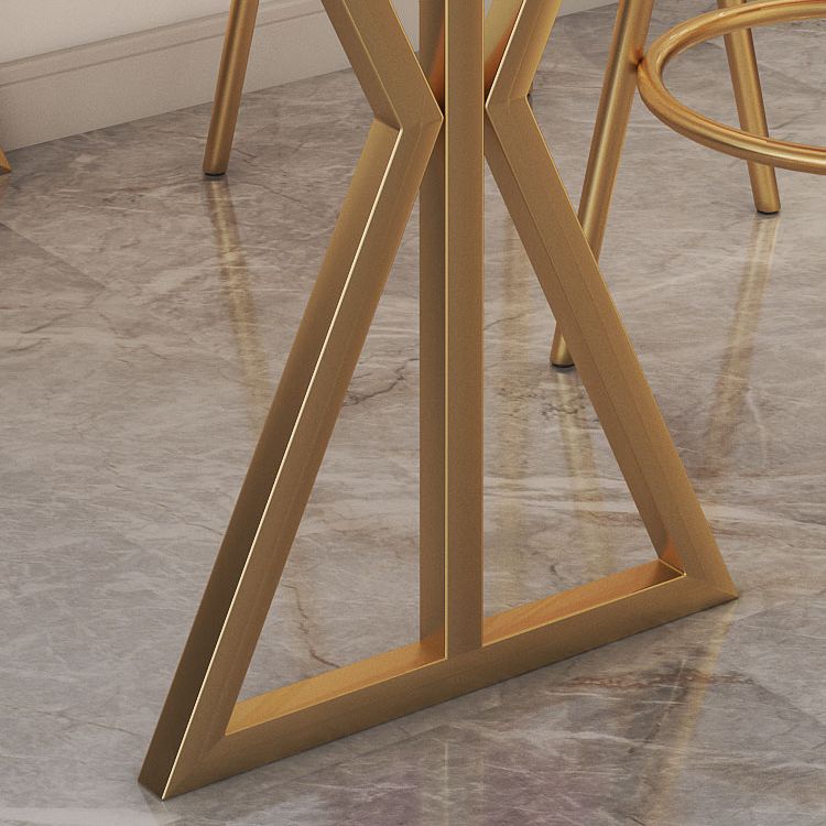 1/2/3/5 Pieces Luxurious Irregular Shape Pub Table Set Sintered Stone Top Bistro Table Set