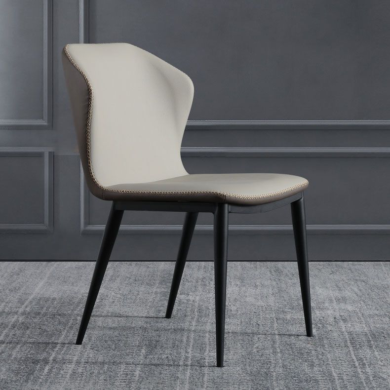 Silla lateral casera industrial Silla tapizada Wingback del comedor del metal