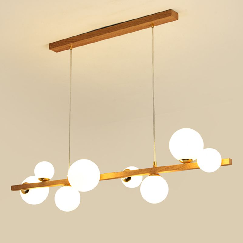 Luces contemporáneas de la isla de la esfera de la isla de la isla en marrón