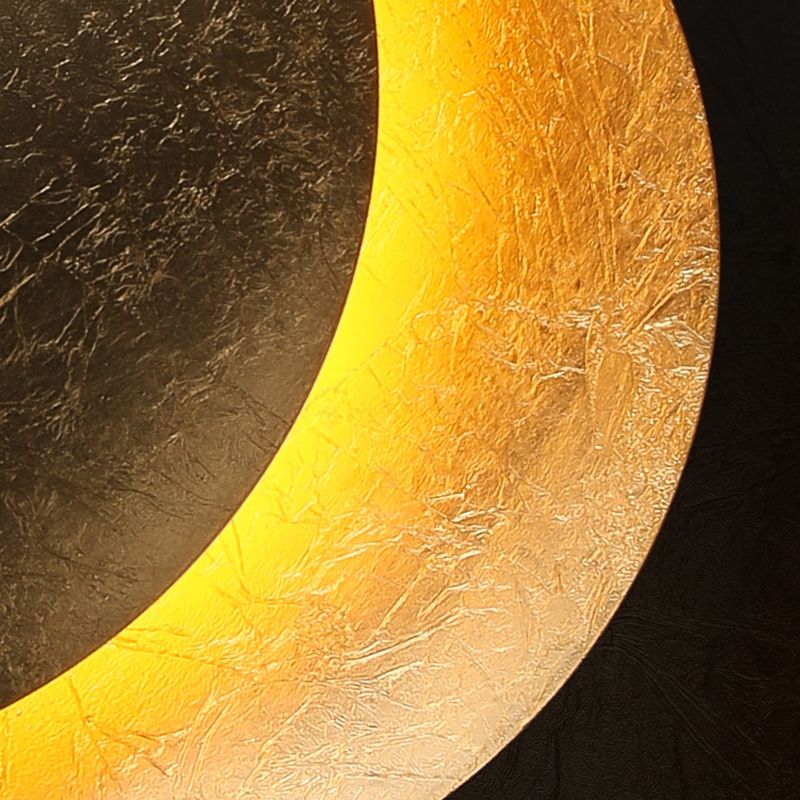 Rotatable LED Wall Sconce Post Modern Iron Round Wall Light in Gold