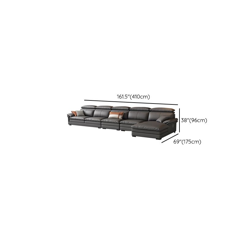 Pillow Top Arm Sectional Sofa Industrial 37.79" Tall Sectional