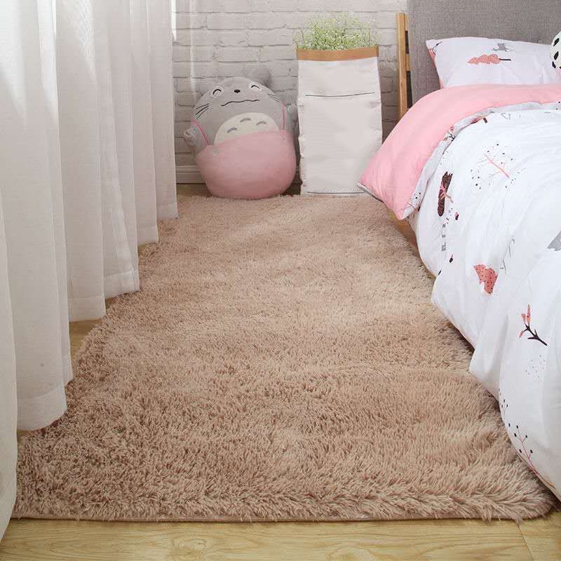 Einfacher fester Farbe Teppich Mehrfachfarbener Polypropylenbereich Teppich Anti-Rutsch-Rückentier-Friendly Innenteppich für Schlafzimmer