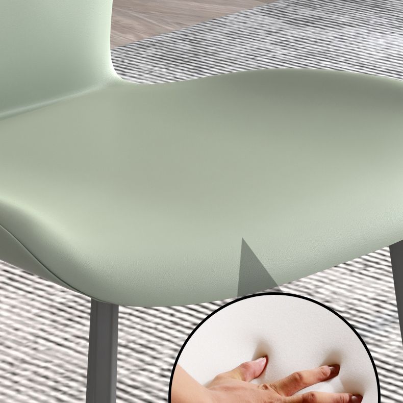 Contemporary Style Metal Dining Chairs Wingback Side Chairs for Kitchen