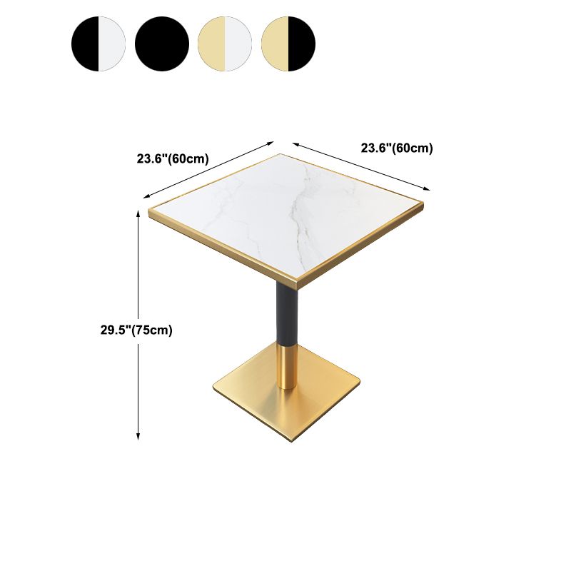 Glam Pedestal Coffee Table Set Slate Rectangular Coffee Table Set for Home