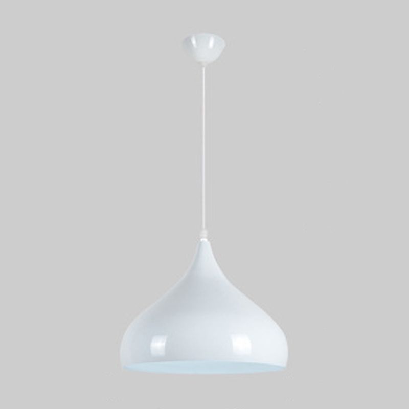 Lacquered Aluminium Indoor Pendant Light in Modern Creative Style Tapered Macaron Hanging Lamp