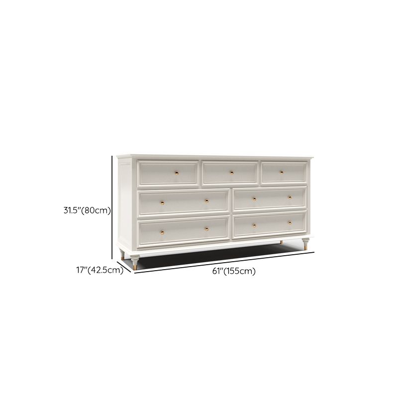 Traditional Storage Chest Solid Wood Dresser with 9/8/7/5 Drawers