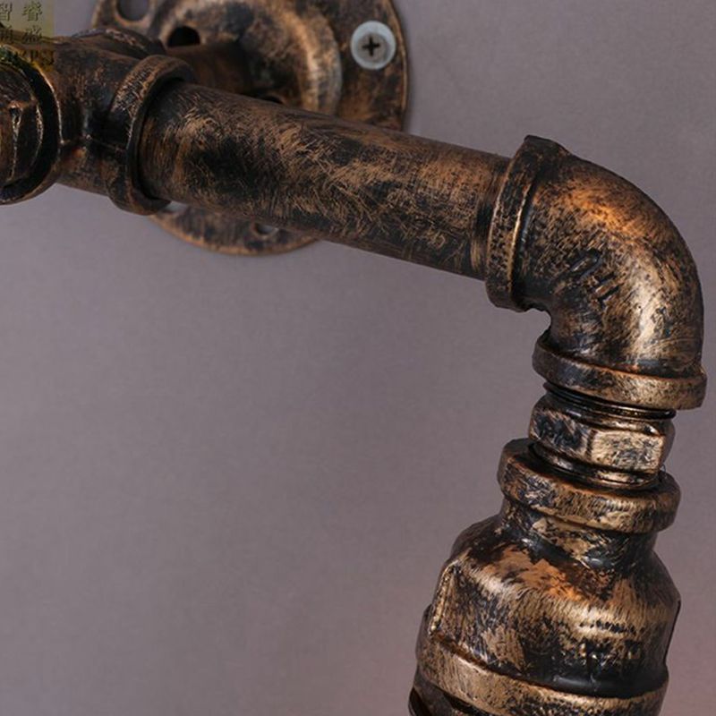 Rechtswinkel Metallwandbeleuchtung Wandleuchter Industrie 1 Kopfschlafzimmer Wandhalterung in Bronze