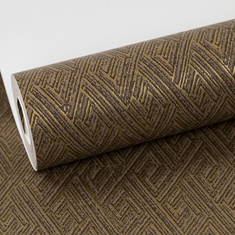 Color Block Wallpaper Roll in Neutral Color Non-Woven Material Wall Covering for Bedroom, 33' x 20.5"