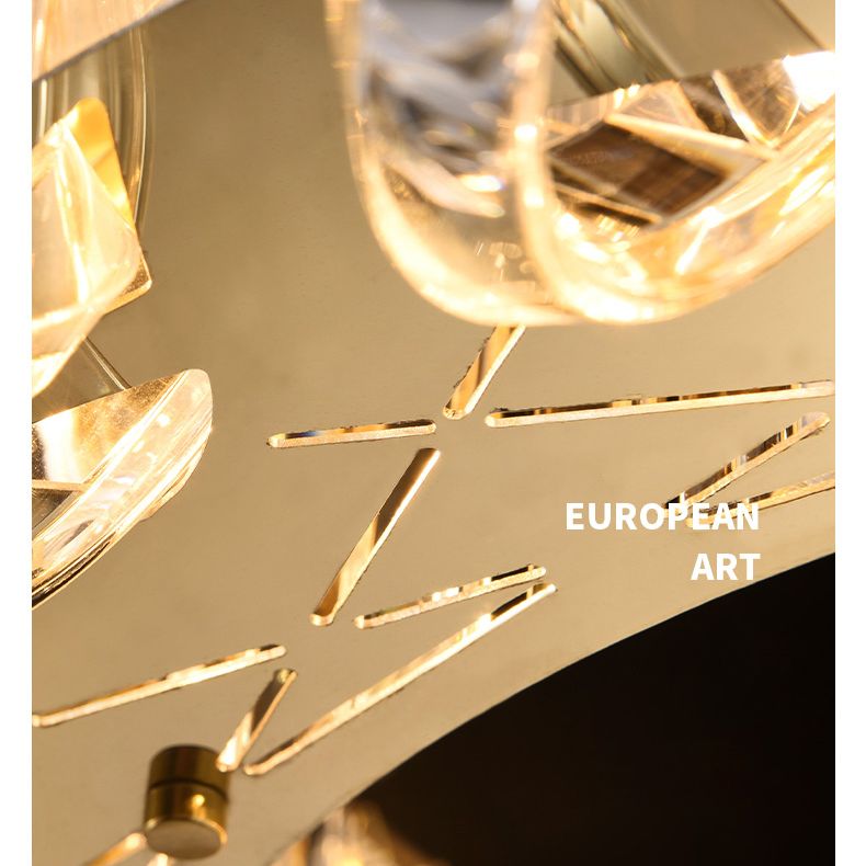 Postmodern Simplicity Geometric Hanging Chandelier Stainless Steel Suspension Lighting for Living Room