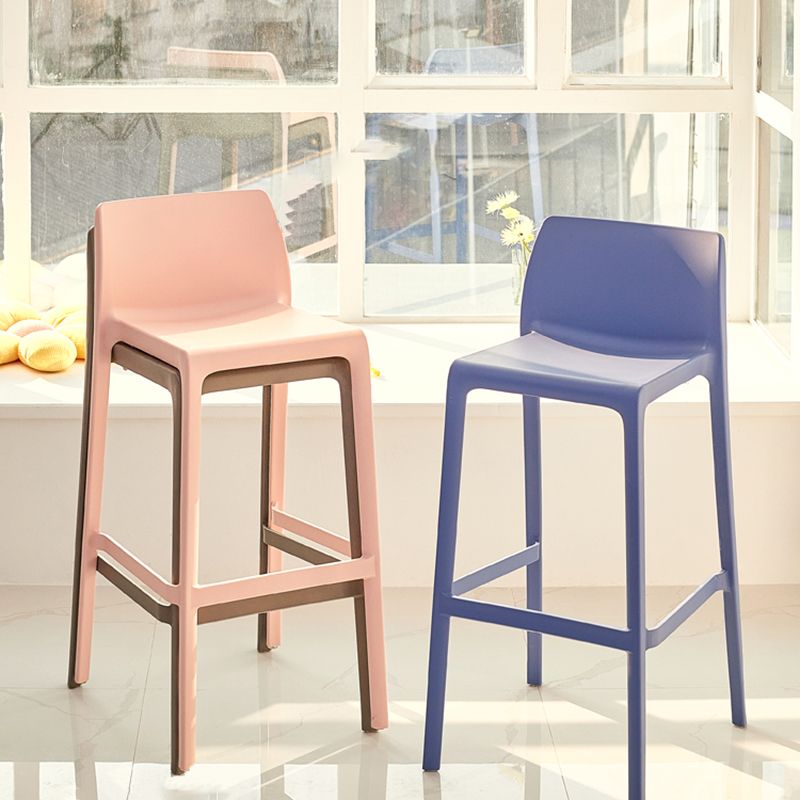 Modern Style Bar-stool Plastic Counter Bar Stool for Kitchen Bar with Plastic Legs