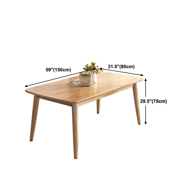 1/2/5/7 pièces rectangle Ensemble de table à manger standard en bois moderne à hauteur standard