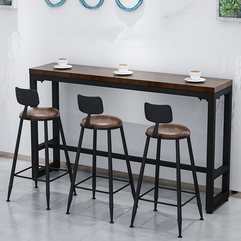 Industrial Style Barstool Indoor Metal 4 Legs Bar Stool for Coffee Shop
