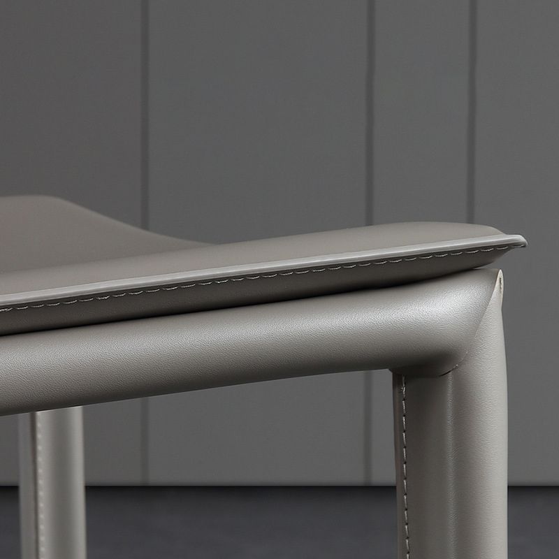 Modern Armless Dining Chairs Low Back Upholstered Side Chair