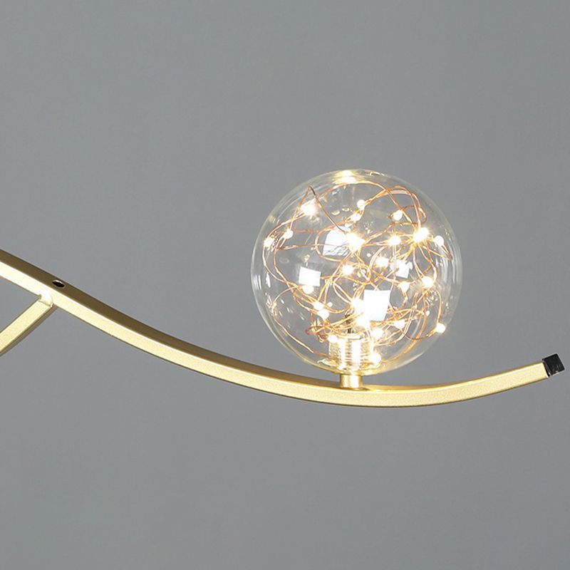 Simple Hanging Island Light Glass LED Hanging Lighting Fixture for Sitting Room