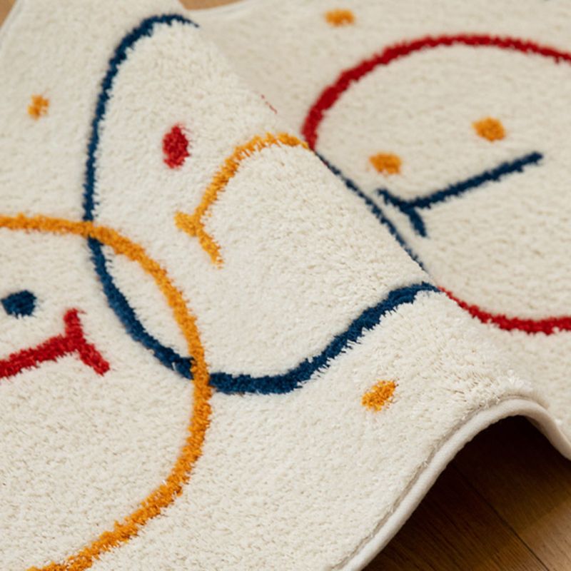 Beige Modern Rug Blending Spots Rug Non-Slip Backing Rug for Living Room