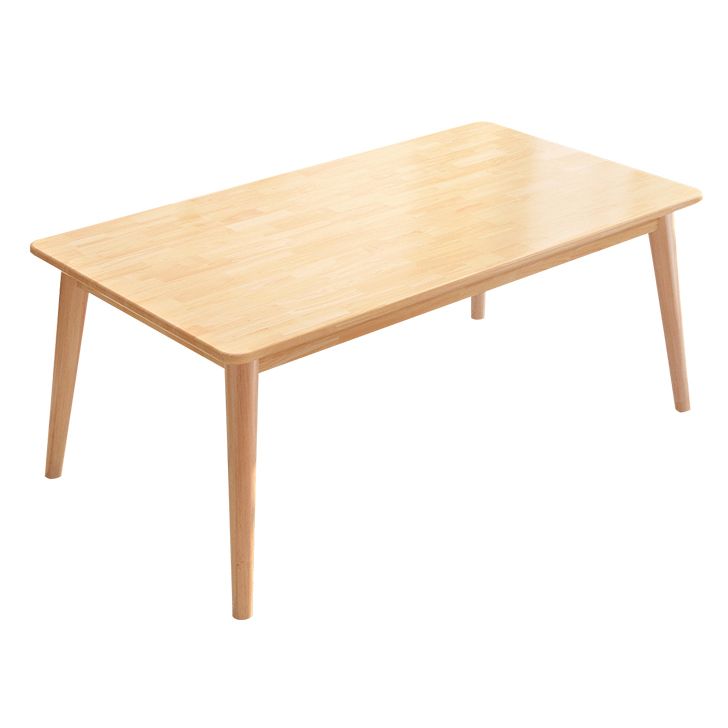 4-foot Rubberwood Solid Wood Simplicity Rectangle Dining Table for Dining Room