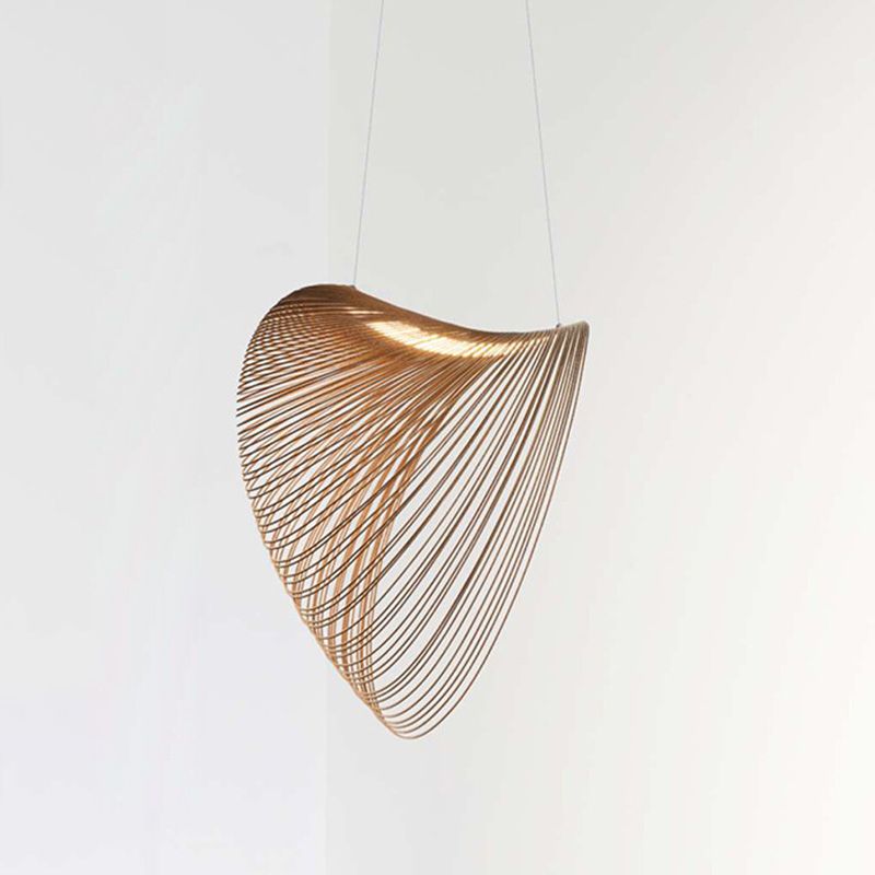 Tornado LED Pendant Lighting Designer Style Wooden Dining Room Hanging Lamp Fixture