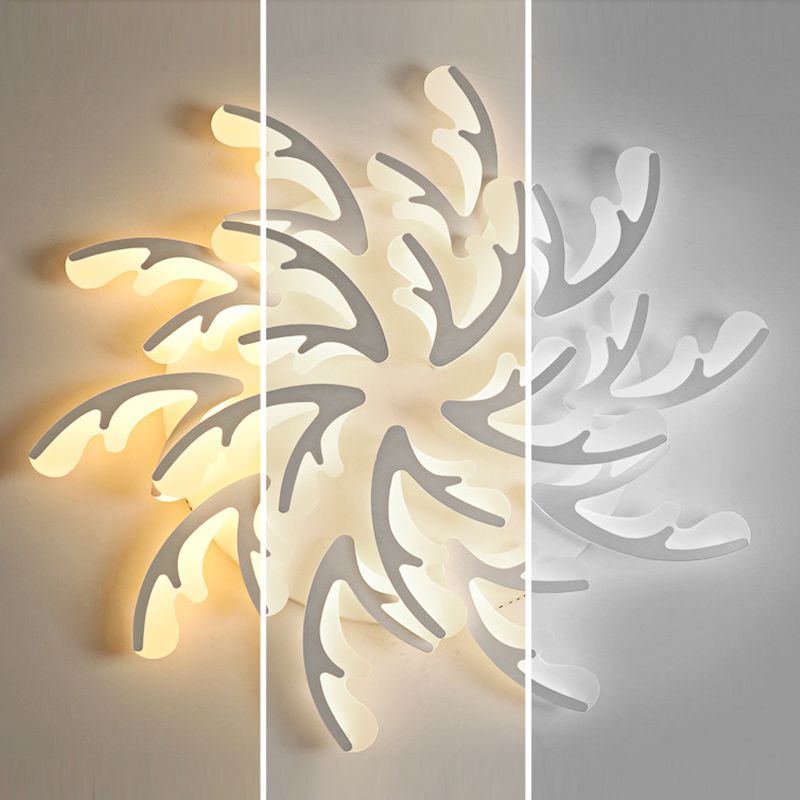 Coral Flush Light Fixtures Simplicity Acrylic Ceiling Light Fixtures for Bedroom