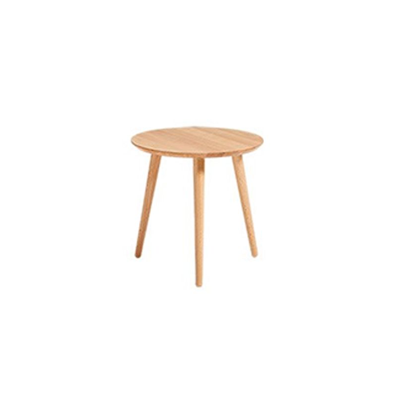 Contemporary Wood 3 Legs Round Living Room Accent Side Table