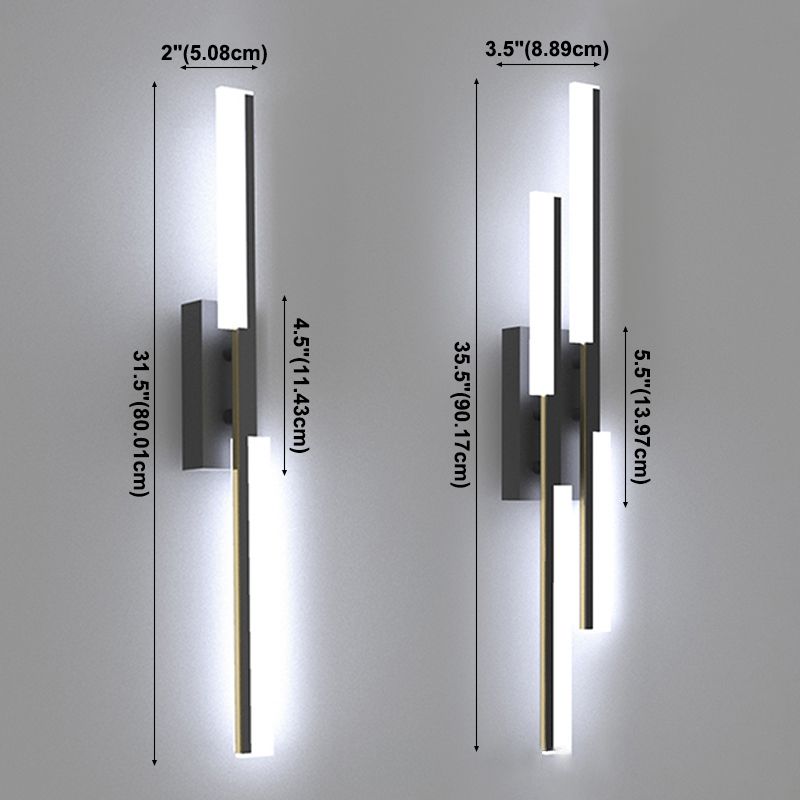 Linear Wall Light Wall Mounted Reading Lights Modern Bathroom Wall Sconces with Acrylic Shade