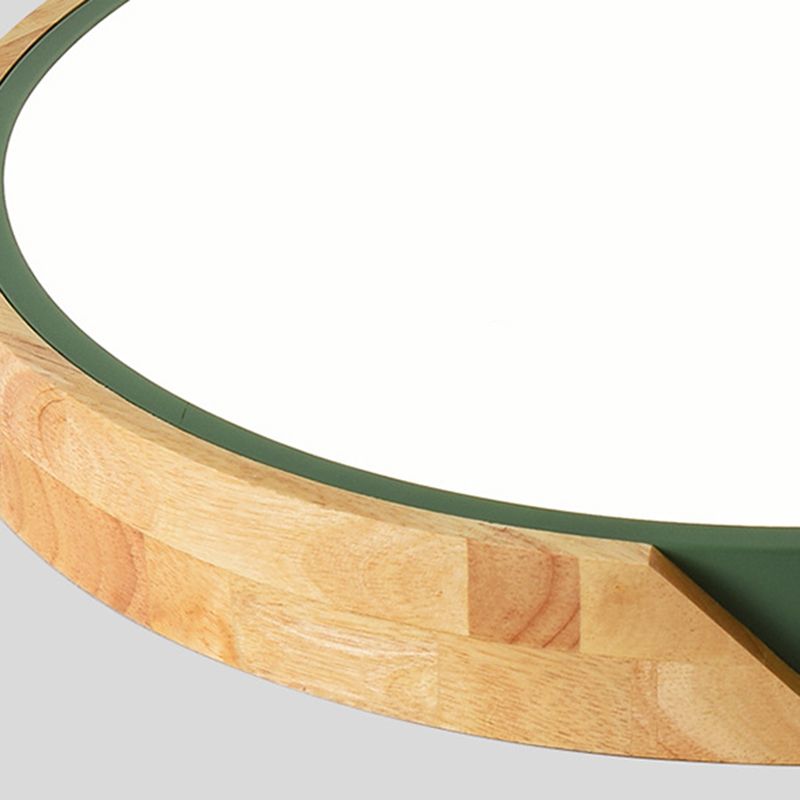 Round Shape Ceiling Lamp Modern Macaroon Iron 1 Light Flush Mount for Living Room Aisle