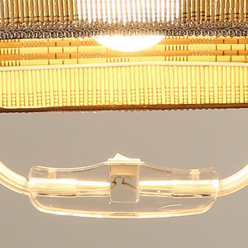 Einziehbarer anheizt leicht asiatischer Bambus 1 Kopf Droplampe für Esszimmer