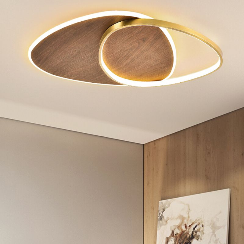Modern Metal Flush Mount Geometric Shape Ceiling Light with Acrylic Shade for Passage