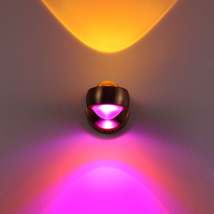 Modern Style Round Led Wall Lamp Metal Wall Mount Light Fixture