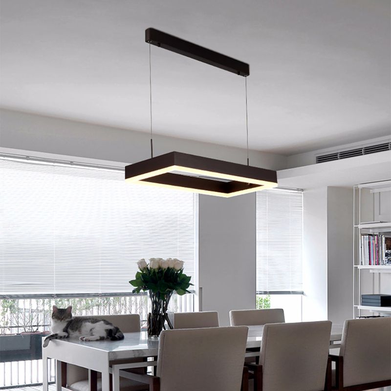 Luces colgantes de metal modernos de iluminación colgante cuadrado