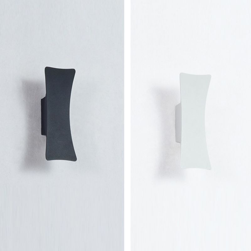 Hourglass 2 - Light Wall Flush Mount Black / White Metal Wall Light