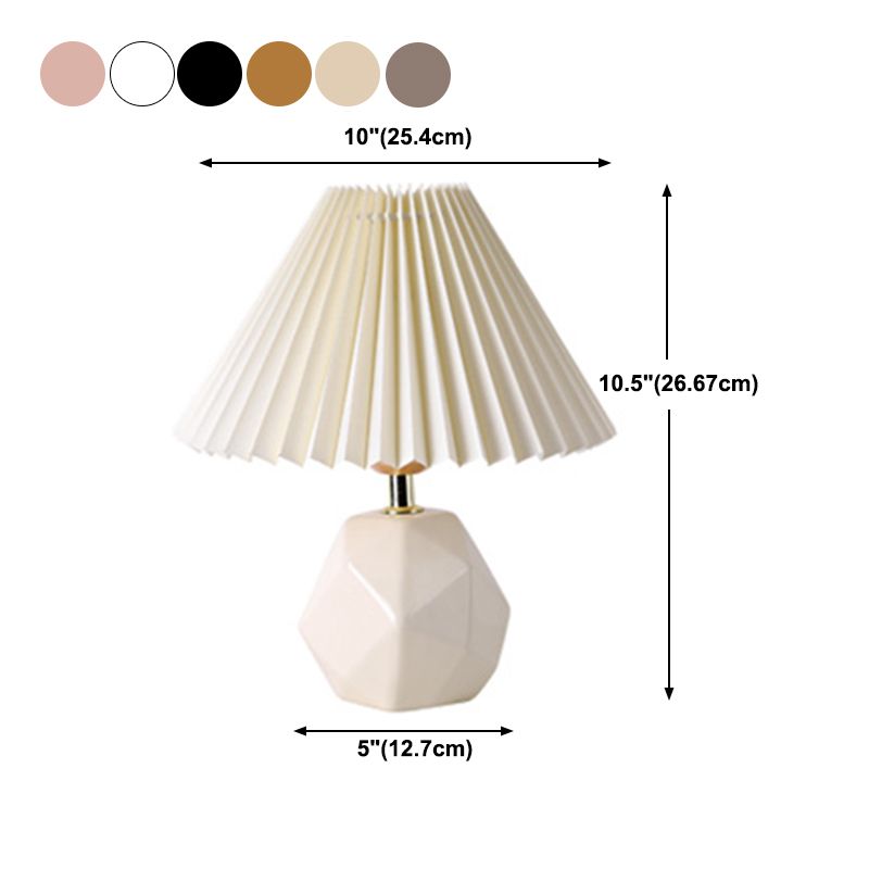 Modern Simple Table Lamp Ceramics Base Colorful Bulb Table Light for Living Room