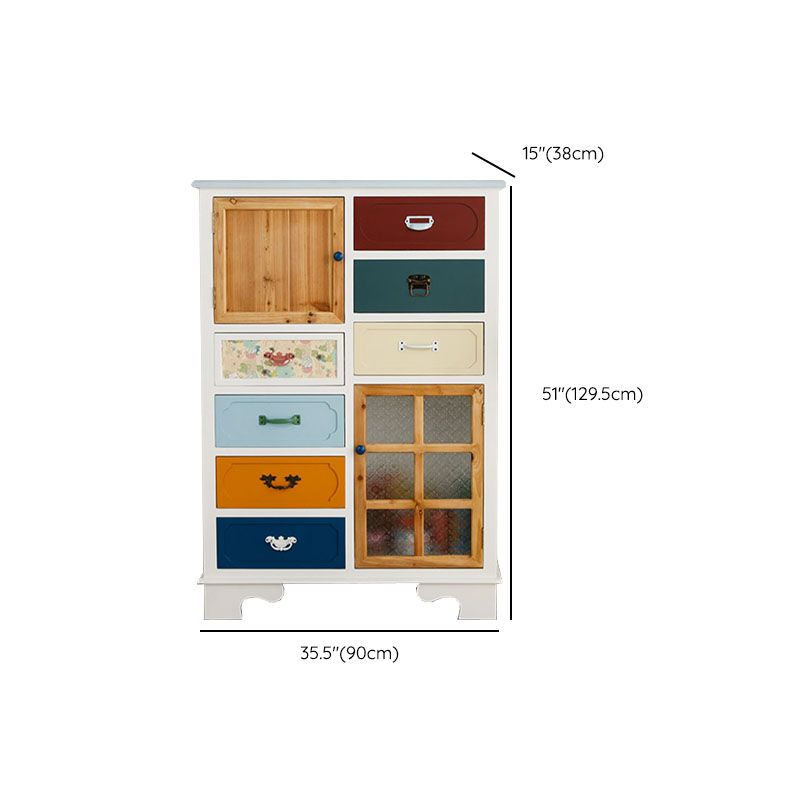 Coastal Style Dresser Manufactured Wood Storage Chest Dresser for Bedroom