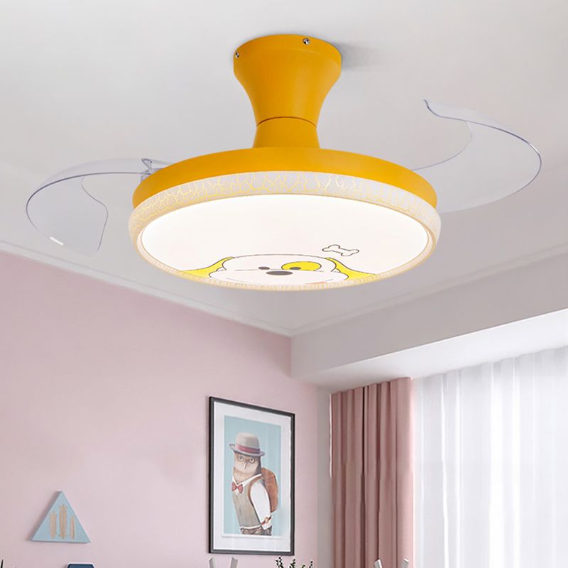 LED Ceiling Fan Light Modern 1-Light Ceiling Mount Lamp with Acrylic Shade for Bedroom
