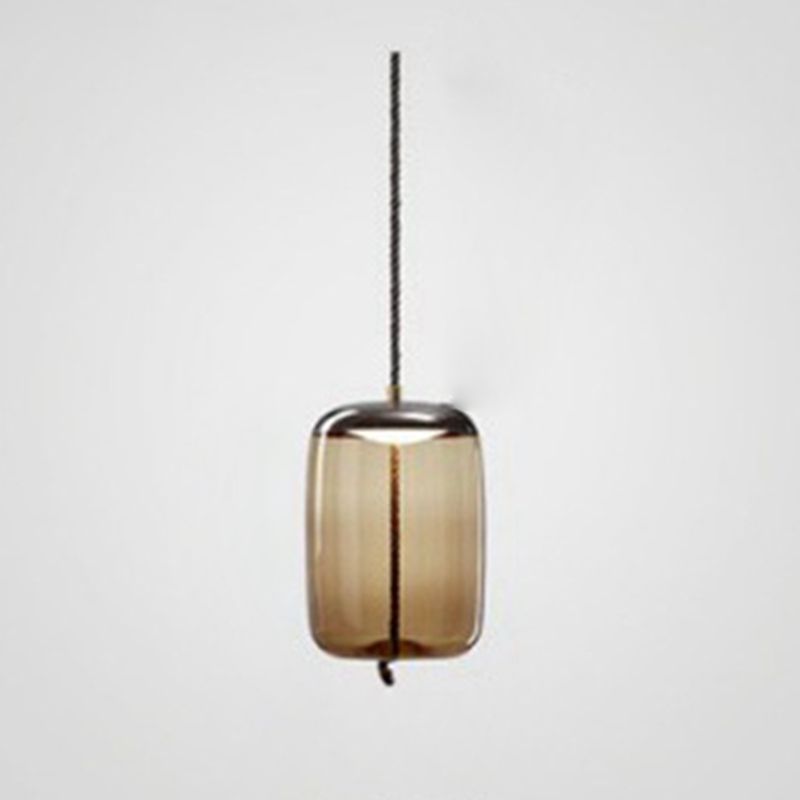 Modern plafond hanglamp met schaduwglas 1 lichte druppel hanger