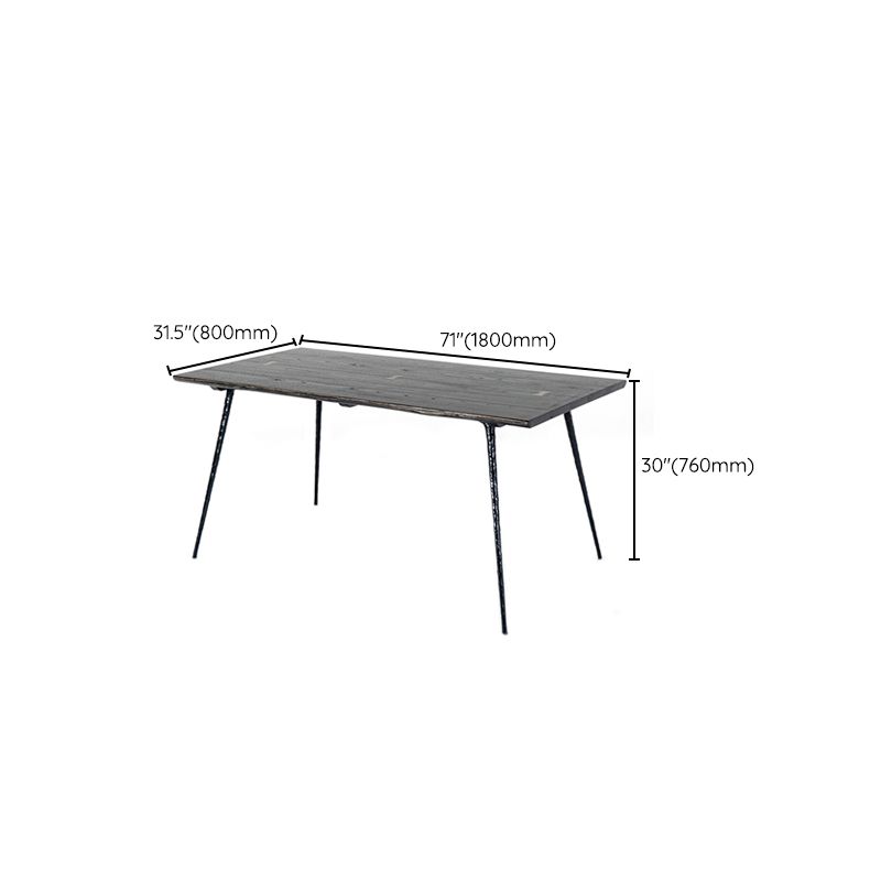 Industrial Dining Table Rectangle Wooden Dinner Table for Dining Room