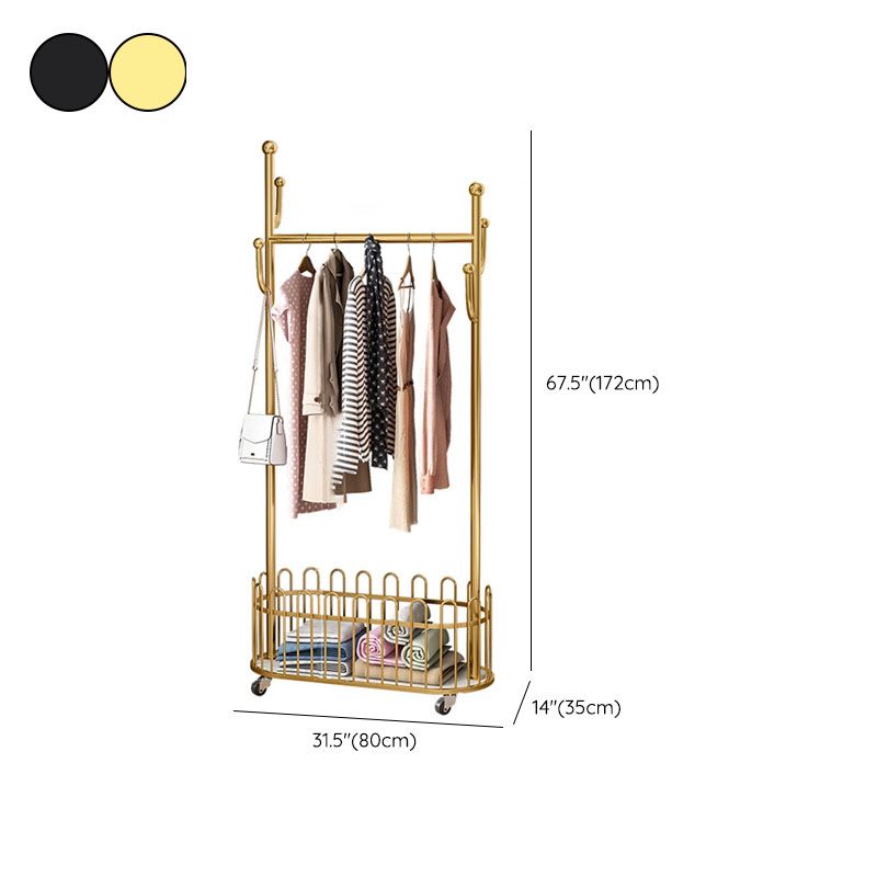 Metal Entry Hall Tree Light Luxury Coat Hanger for Hallway , 67.71" H