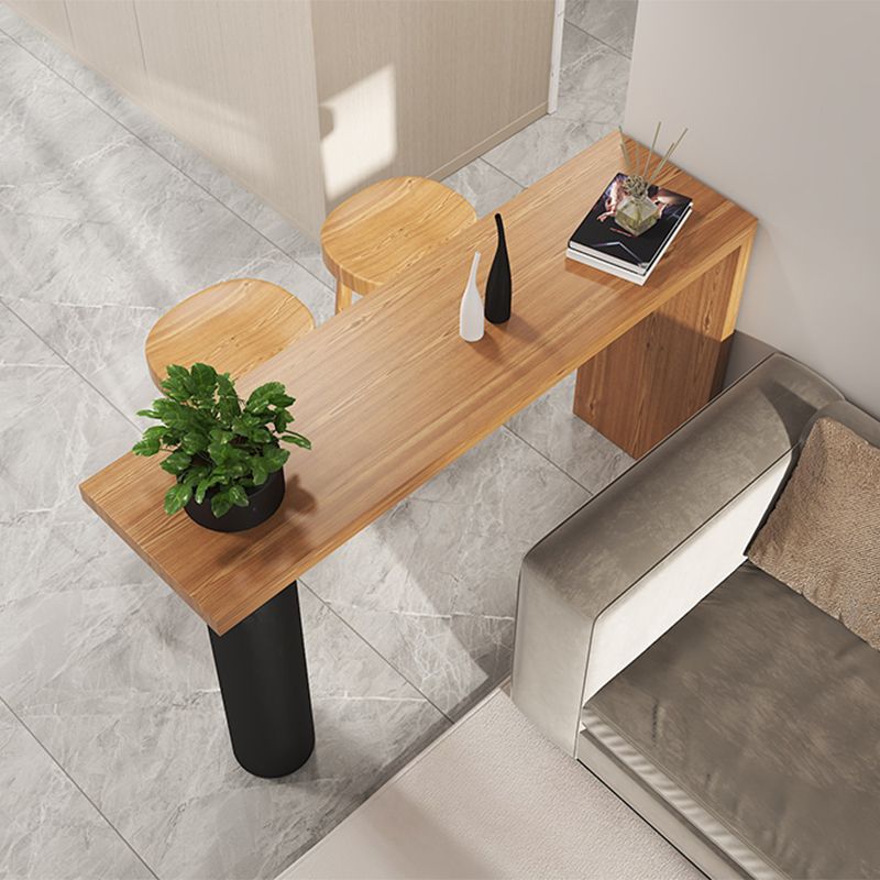 Modern Style Rectangle Solid Wood Bar Height Pub Table for Indoor