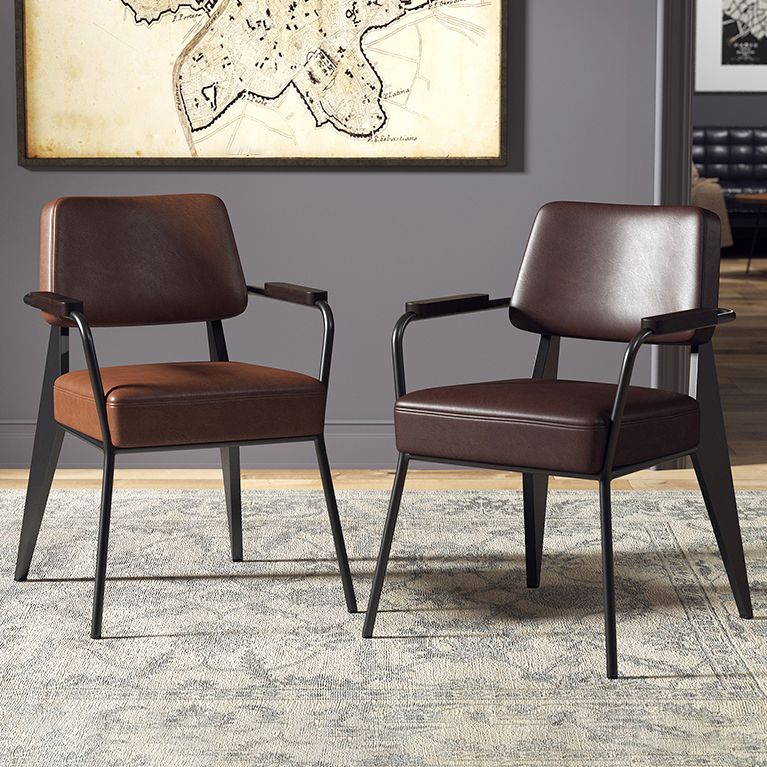 Chaise de salle à manger en métal de style industrie
