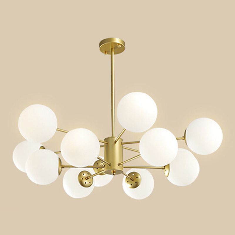 Globe Chandelier Light Fixture Modern Style Glass Pendant Lamp for Restaurant