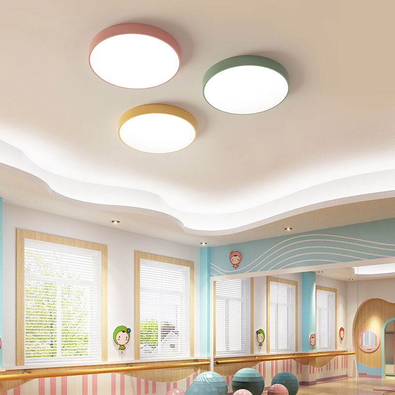 Plafoniera moderna da incasso in stile amaretto, rotonda, in acrilico, a LED, da incasso