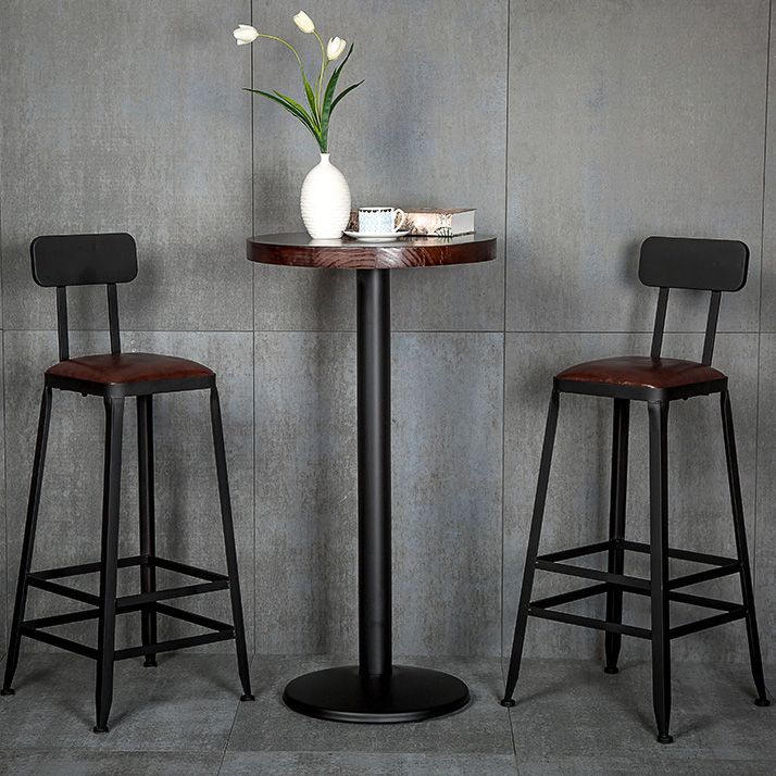 Round Table and Stool Set Contemporary 1/2/3 Pieces Pub Table Set