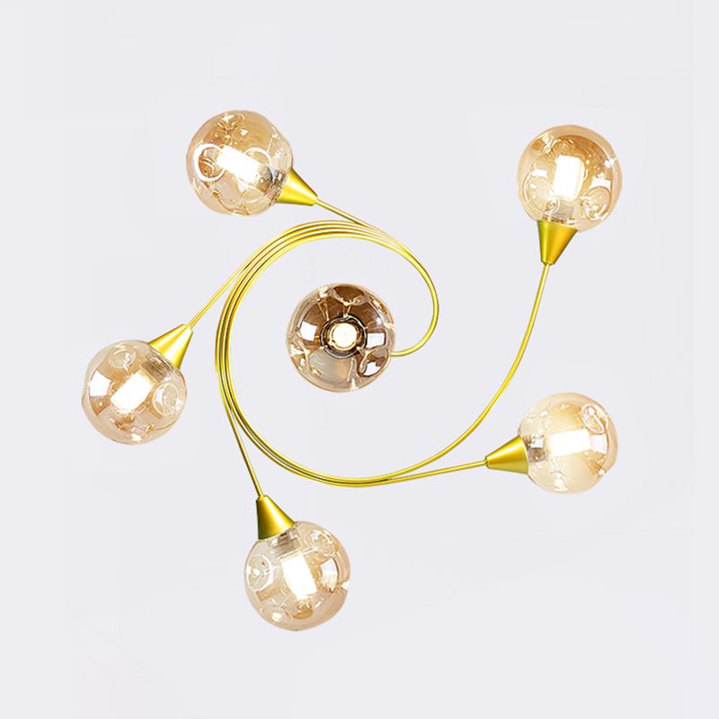 Luminaire semi-encastré en forme de verre, luminaire de plafond de style moderne