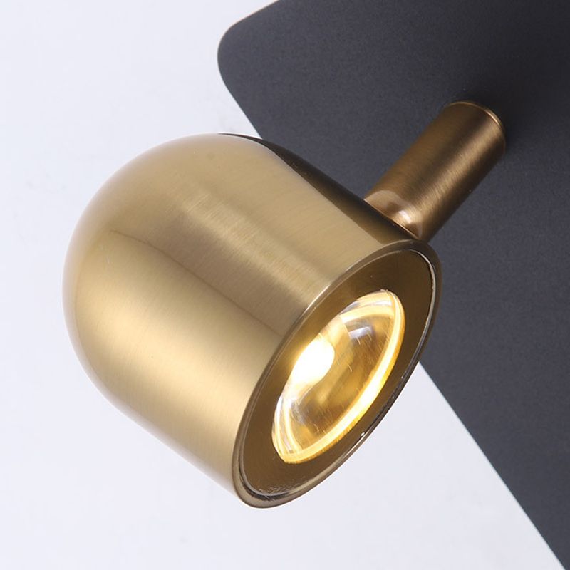 Gold Modern Metal Wall Sconce Rectangle Shape Wall Light with Glass Shade for Living Room