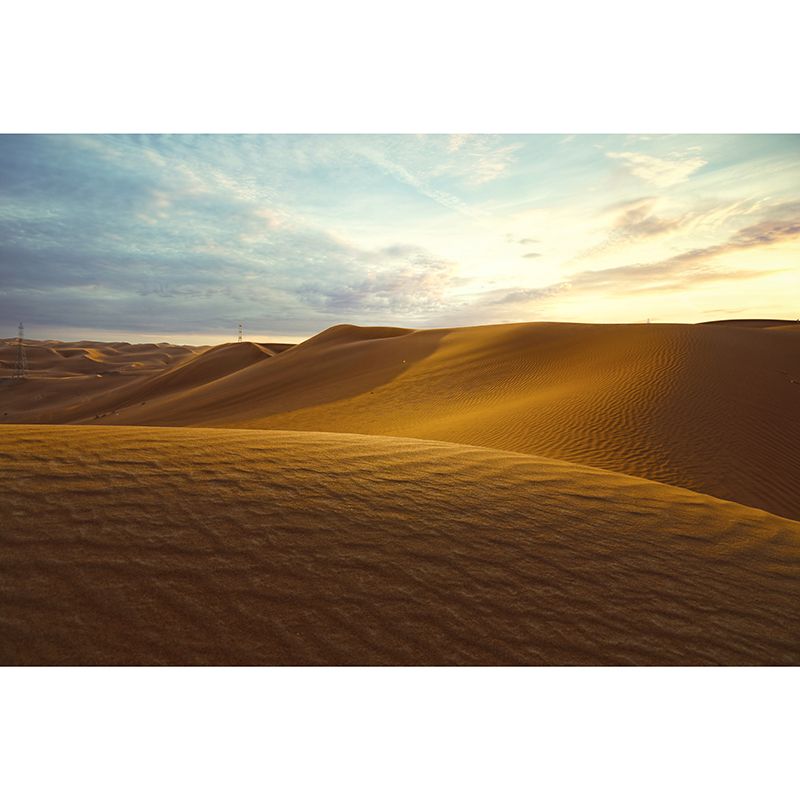 Endless Desert Mural Wallpaper for Sitting Room, Moisture Resistant, Personalized Size Available