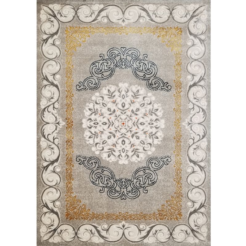 Vintage-Wohnzimmerteppich, mehrfarbiger Polypropylen-Teppich, haustierfreundlich, maschinenwaschbarer Teppich