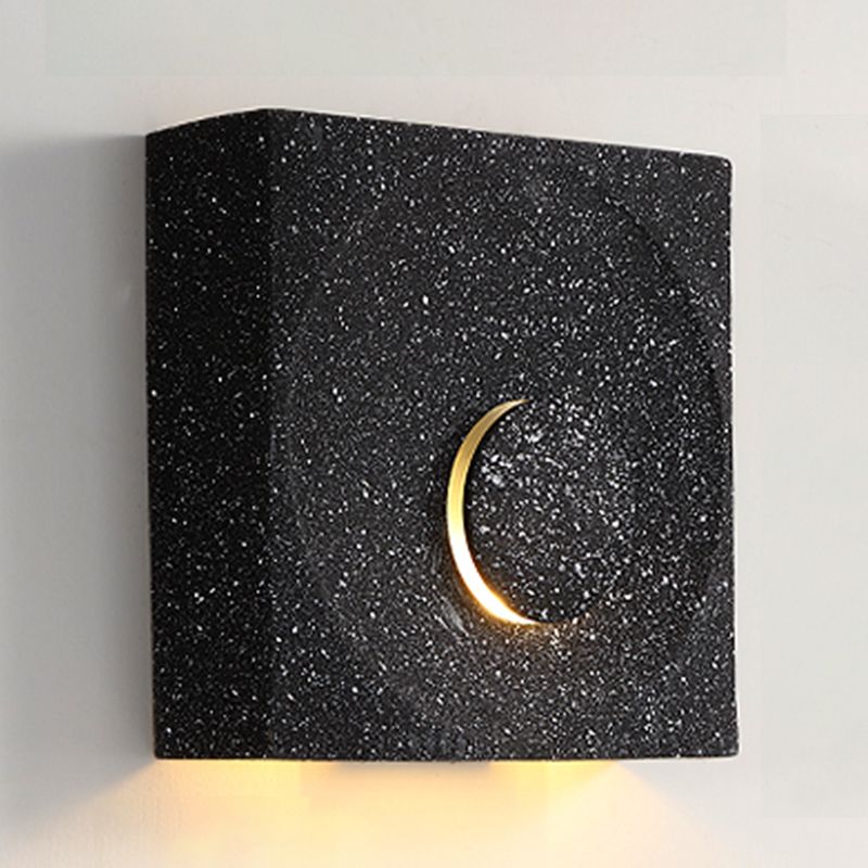 Modern Style Cement Wall Sconce Square Shape Wall Light for Living Room