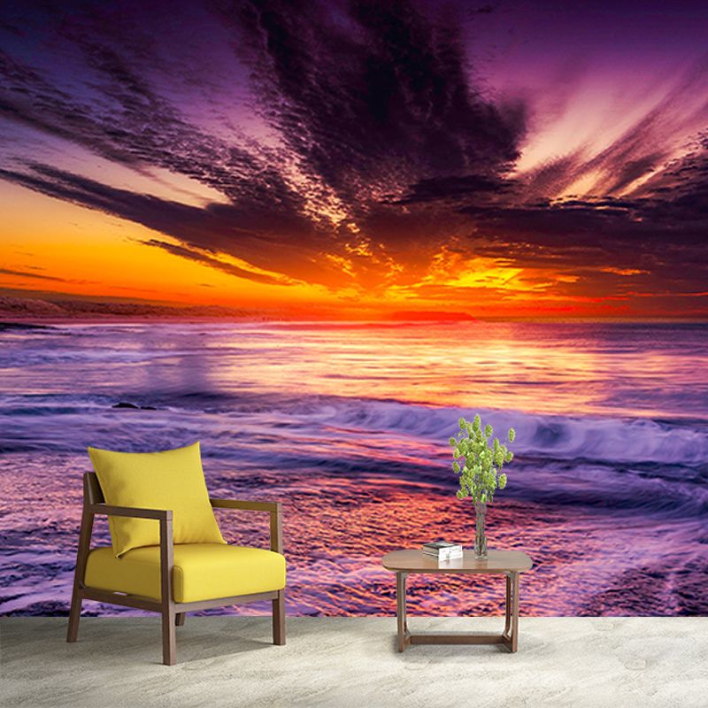 Modern Style Mural Wallpaper Sea Environment Friendly Bedroom Wall Mural