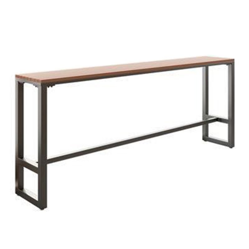 Modern 41.3"H Bar Table Rectangular Wooden Top Table for Bar