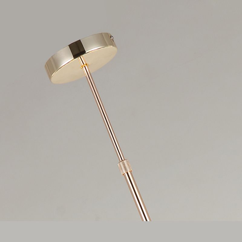 Wrought Iron Firefly Pendant Light in Modern Creative Style Sputnik Adjustable Chandelier with Agate Shade