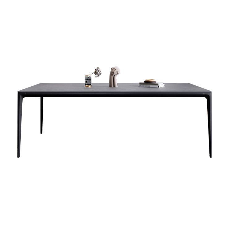 Modern 1/4/5/6 Pieces Aluminium Dinette Set with Sintered Stone Top Dining Table Set